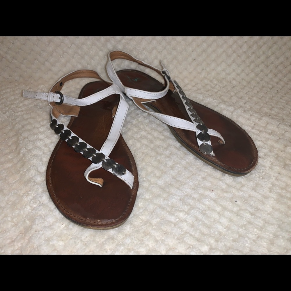 White sandals